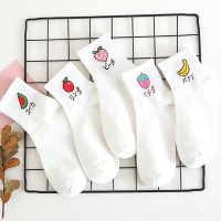 Women Cotton Cartoon Sock Sweet Fruit Socks For Girl Women Ladies