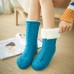 Women Winter Thickening Warm Casual Socks Non  Slip Silicone Middle Tube Socks