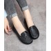 Black Floral Cowhide Leather Loafer Shoes  Loafer Shoes