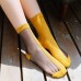 Women Lace Patchwork Ultra  Thin Mesh Breathable Low Cut Sock Crystal Boat Socks