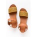 Adelaide Yellow Leather Cut Out Sandal